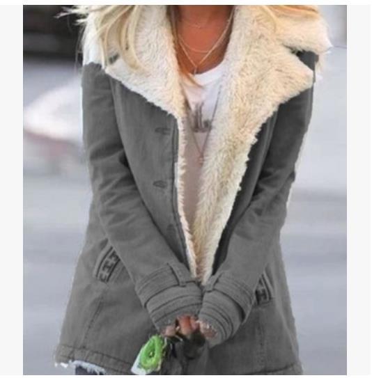 Women's Winter Warm Coat - Slim Fit Lapel Single-Breasted Jacket