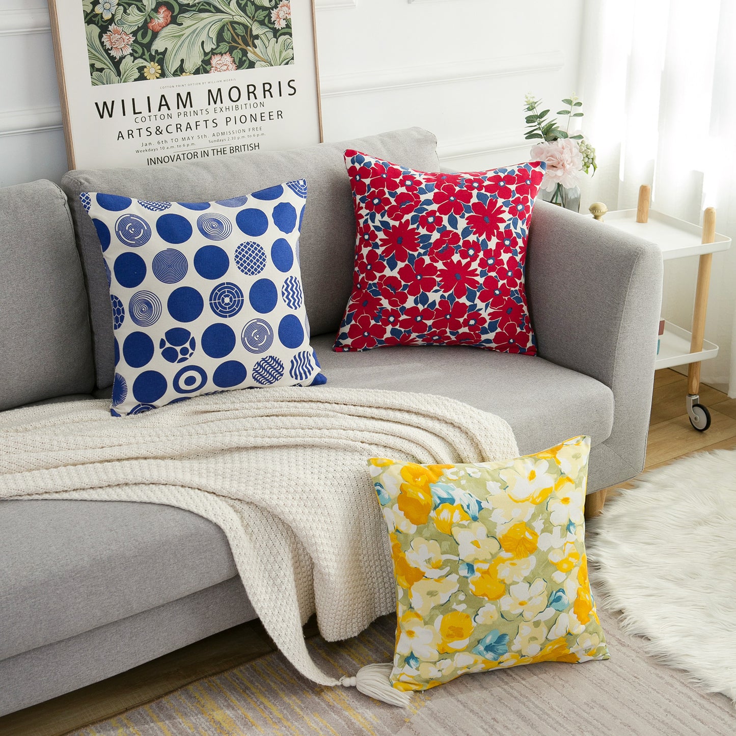 Yi Qiyun Pillow Cover Sofa Cushion Duplex Printing Cushion Cover Model Room Cushion