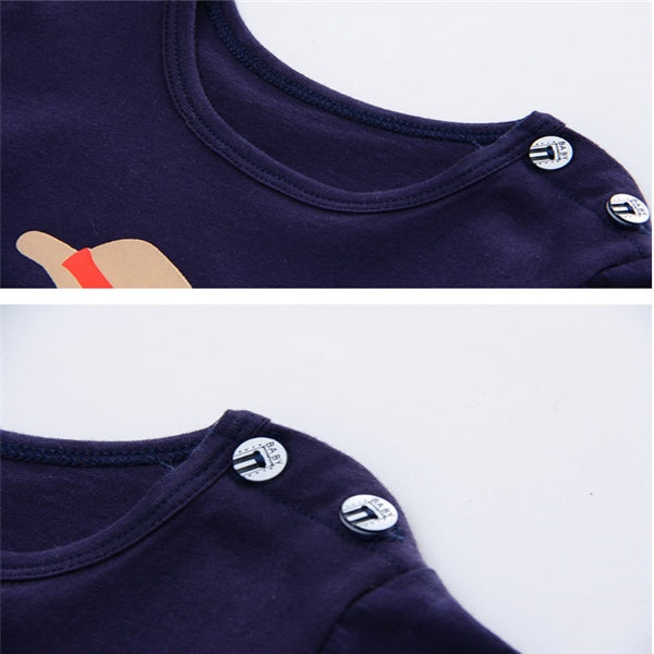 Cartoon Baby Clothing Set - Summer T-Shirt & Shorts Outfit for Boys & Girls