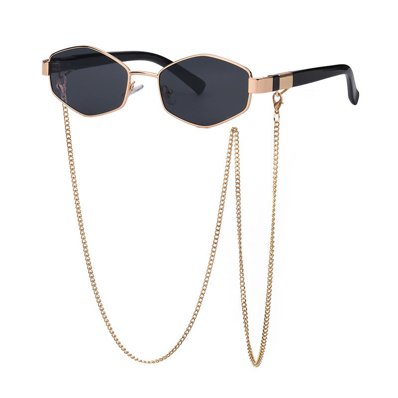 Women's Fashion Personality Chain Korean Style Sunglasses - Trendy Eyewear
