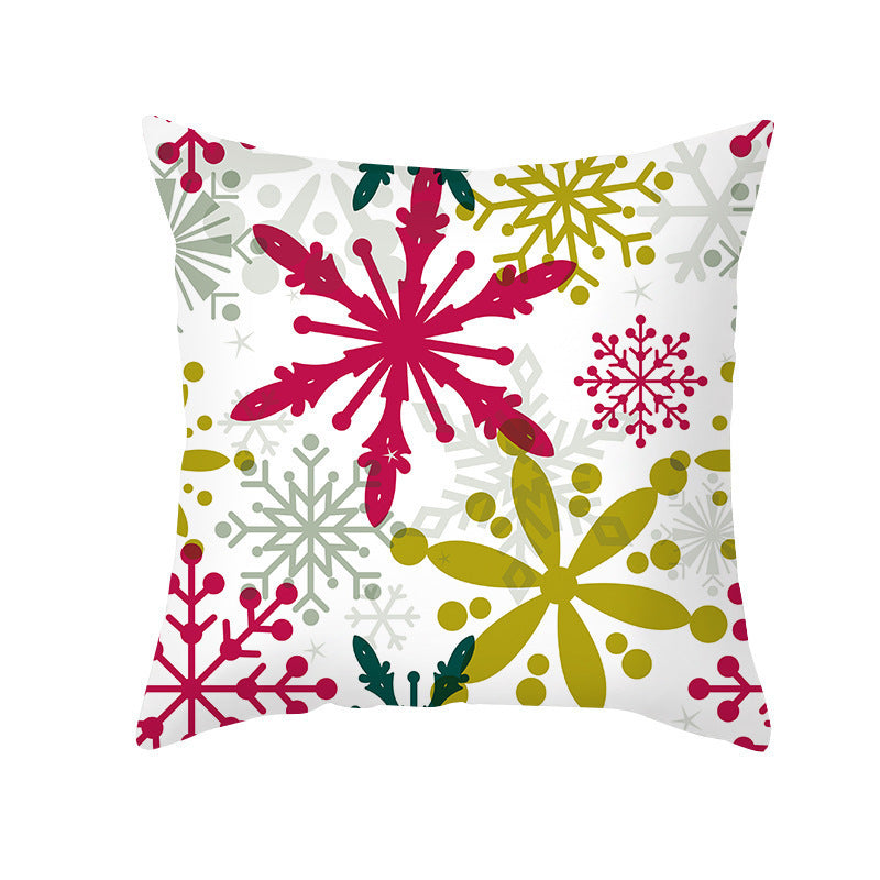 Cartoon Letter Printed French Velvet Cushion Cover