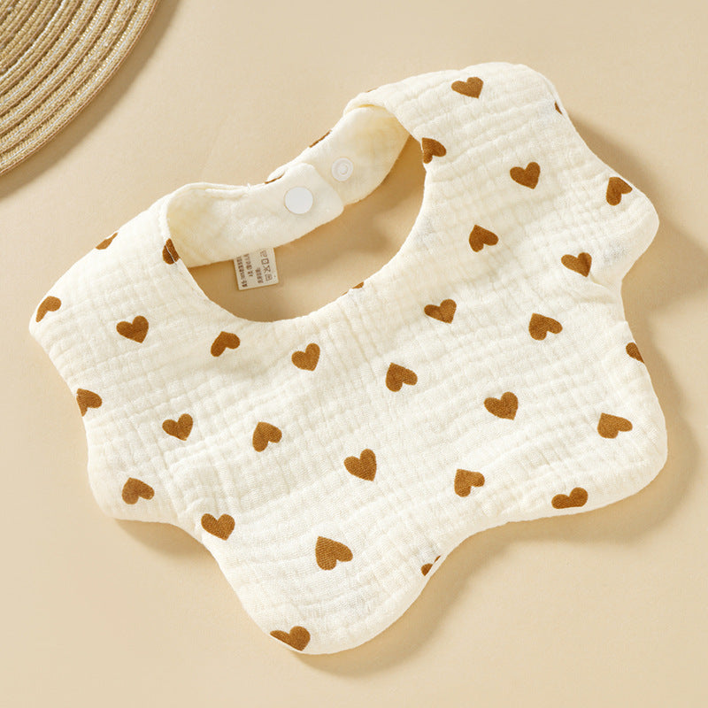 Baby Bib Set - 6-Layer Cotton Anti-Spill Round Bibs