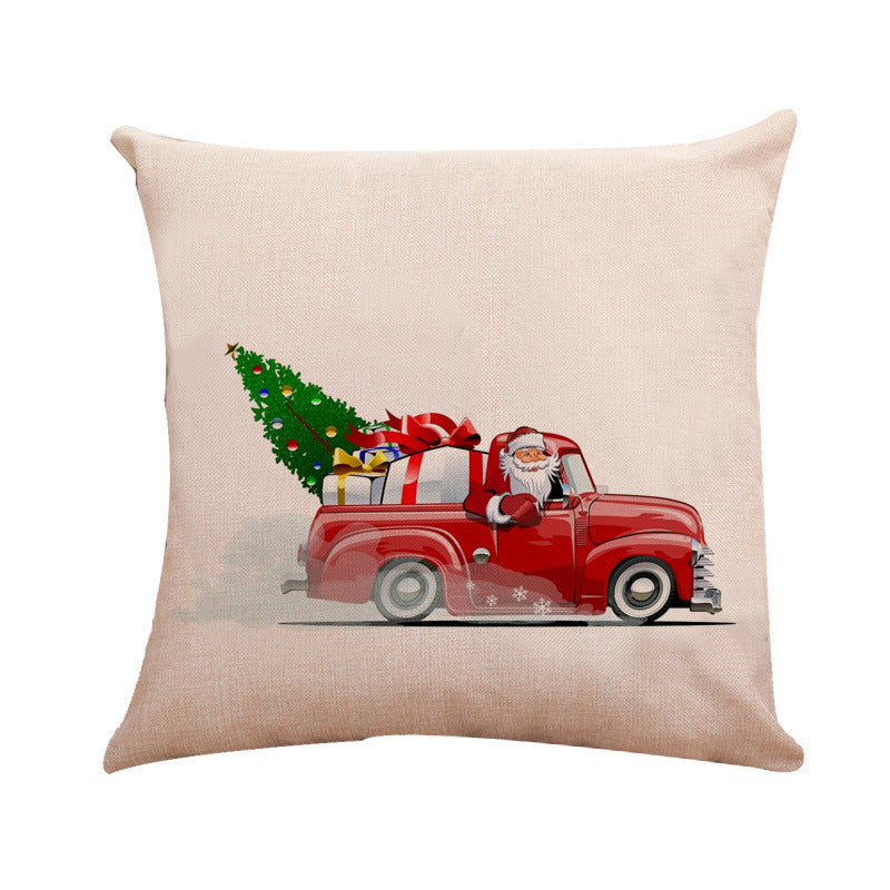 New Christmas Themed Linen Cushion Pillowcase