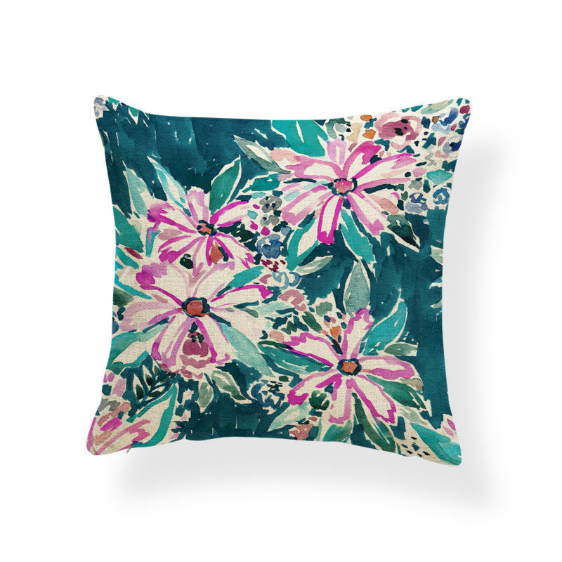 Daffodil printed cushion