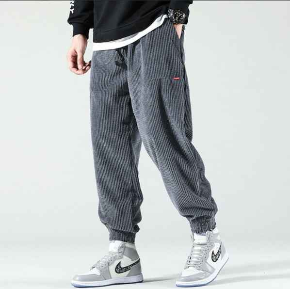 Men's Corduroy Casual Pants - Straight Leg Anti-Wrinkle Trousers