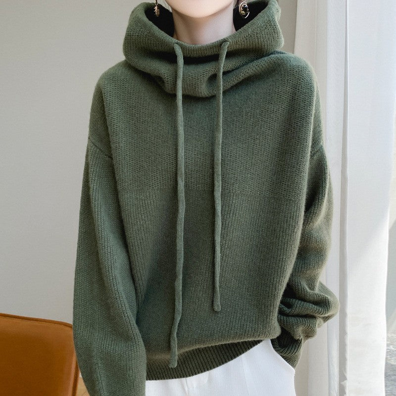 Women's Thicken Lazy Style Sweater - All-Match Long-Sleeved Pullover