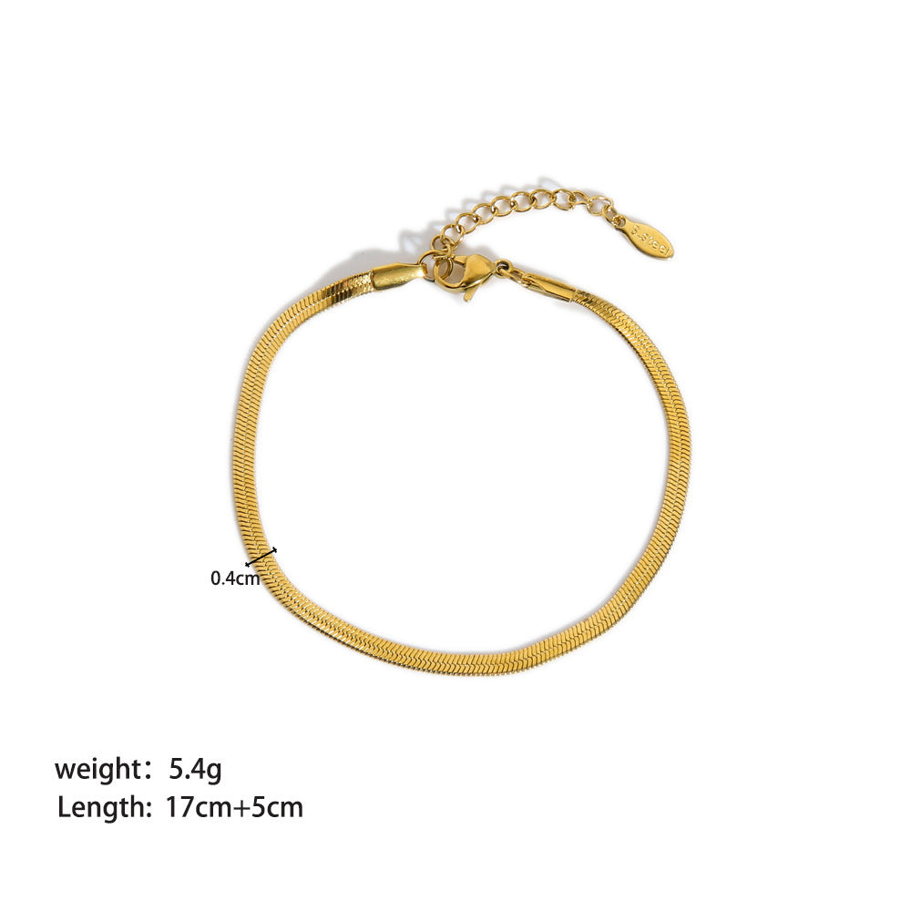 Women's Stainless Steel Bracelet - Elegant Ornament Design