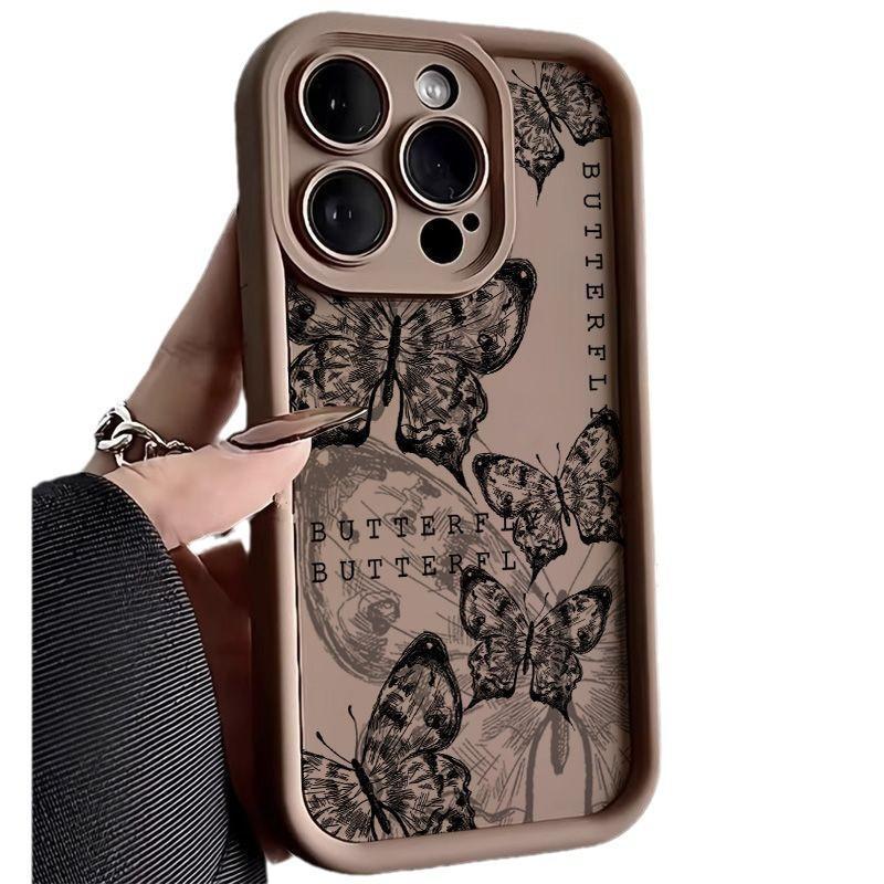 Vintage Butterfly iPhone Case - Transparent Shockproof Protection
