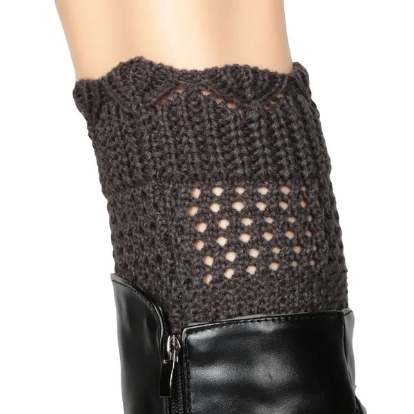 Women's Crochet Knit Leg Warmers - Winter Fashion Accessory