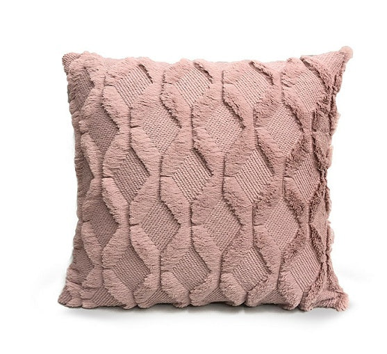 Plush Solid Color Sofa Pillowcase Living Room Cushion