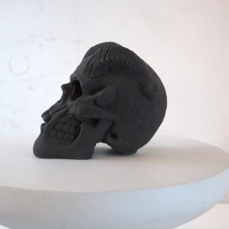 Fireproof Humanoid Skull Fire Pit - Refractory Material for Gas & Wood