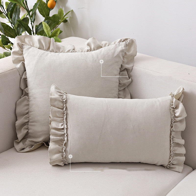 Pillowcase Small  Cushion Pillow Suede Sofa Bedside Pillowcase