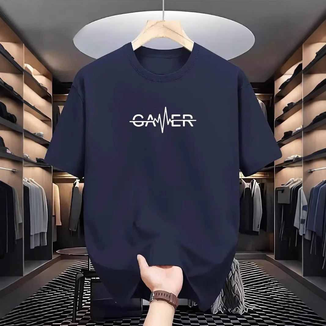 Men's Mesh Print Casual T-Shirt - Breathable Graphic Tee