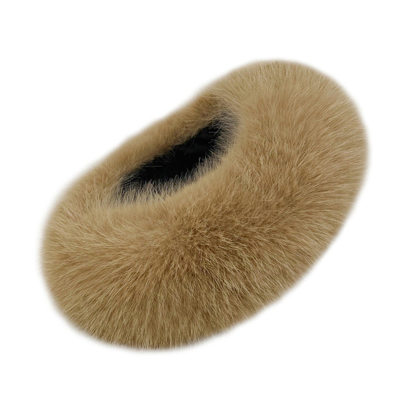 Autumn Winter Fur Hair Ring Hat - Thickened Topless Design