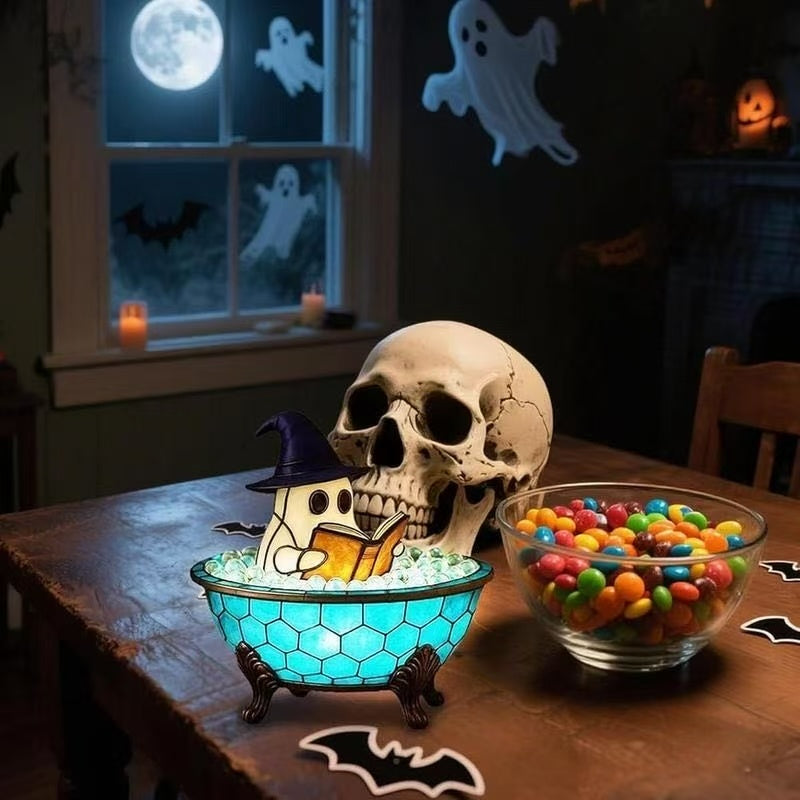 3D Ghost Bubble Bath Luminous Statues - Halloween Bathroom Decor