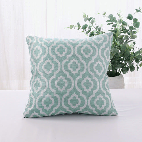 Cotton And Linen Yarn-dyed Sofa Cushion Pillowcase Simple