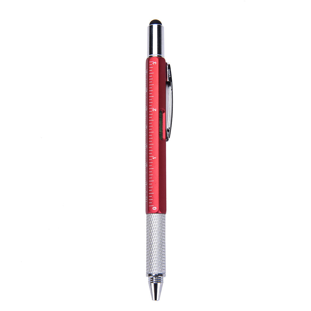 6-in-1 Multifunctional Stylus Pen - Touch Screen Pen with Ruler, Screwdriver & Spirit Level
