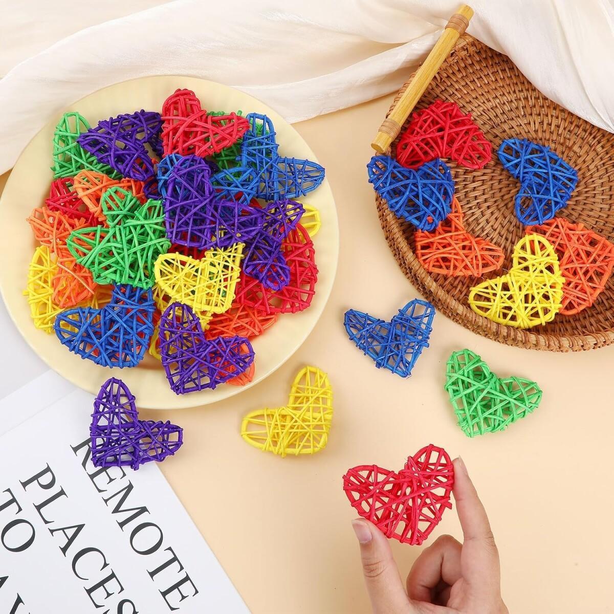48Pcs Colorful Wicker Rattan Balls
