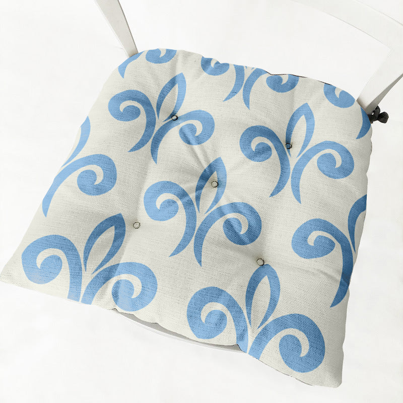 Home Round Square Chair Cushion Cotton Linen