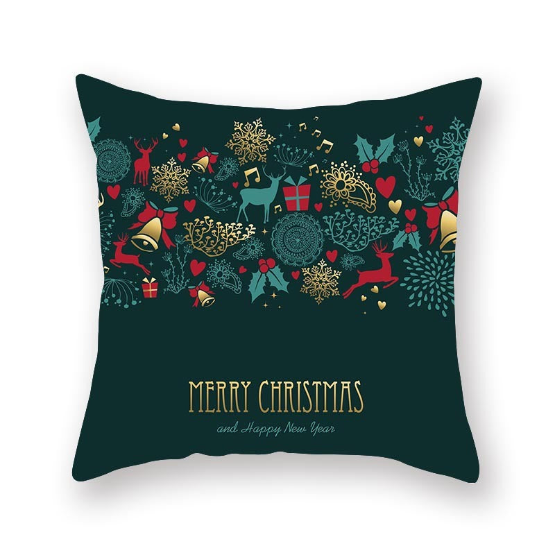 Christmas new peach skin cushion pillowcase