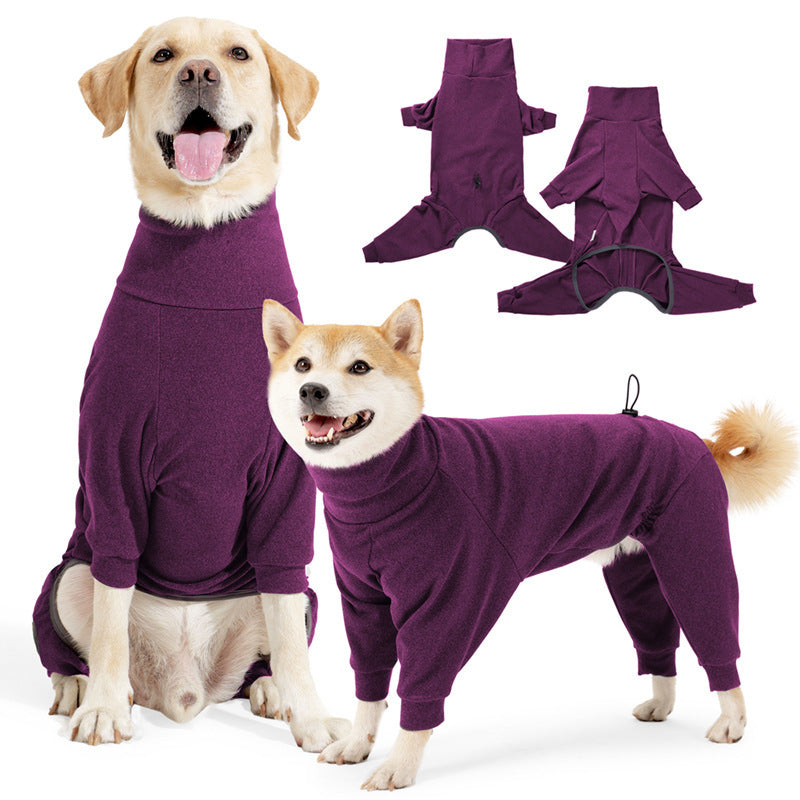 Dog Four-Legged Clothes - High Collar Warm Cold-Proof Polar Fleece Winter Coat