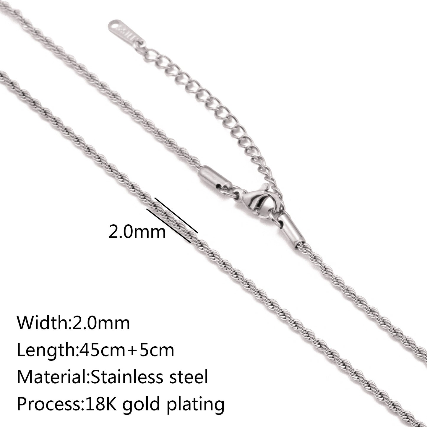 Stainless Steel Vacuum Vapor Plating 18K Gold Color Protection Lip Chain