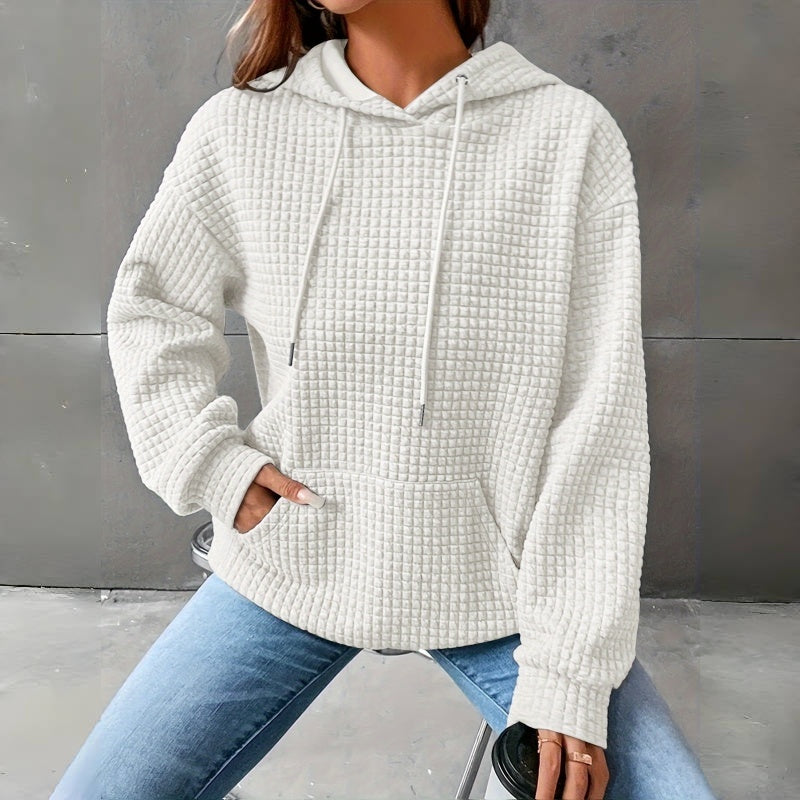 Women's Loose Hooded Long Sleeve Sweatshirt - Cozy Casual Pullover
