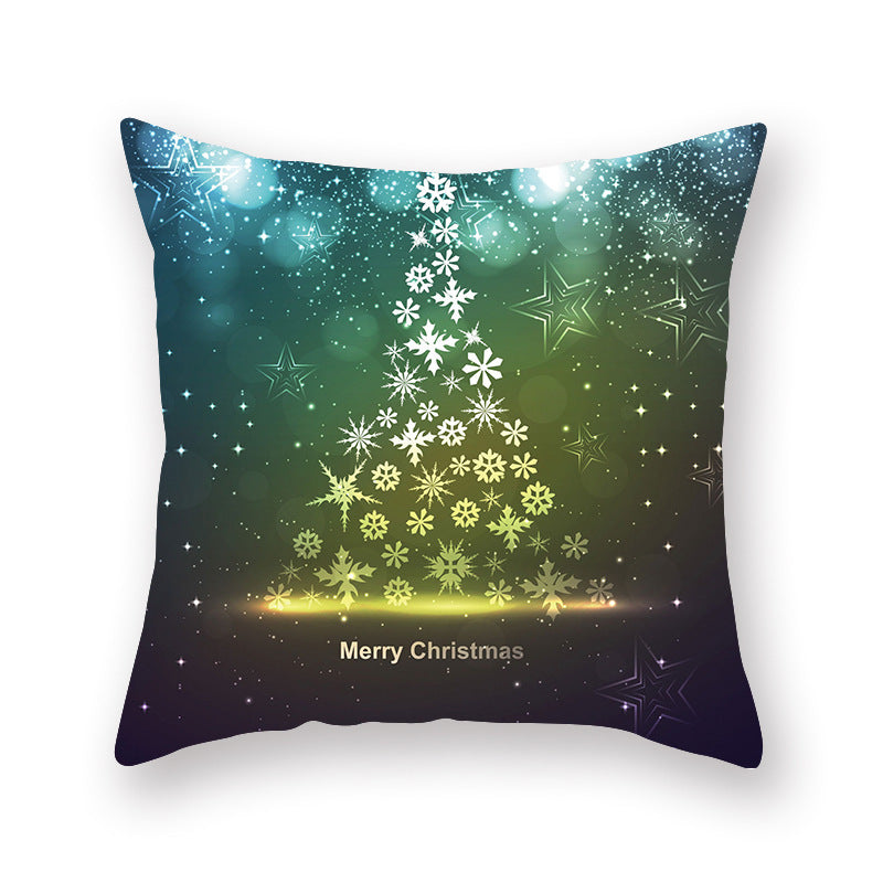 Christmas new peach skin cushion pillowcase