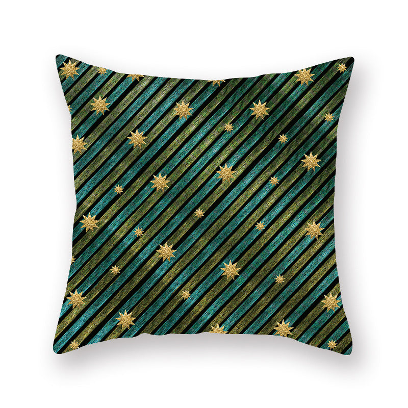 Christmas new peach skin cushion pillowcase