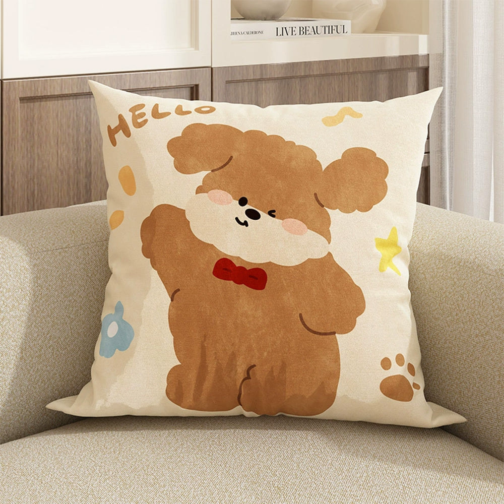 New Cute Dog Pillowcase Bedroom Cushion Cover Sofa Cushions Pillows Cover 45x45cm Pillow Case Home Decoration Car Office Seat