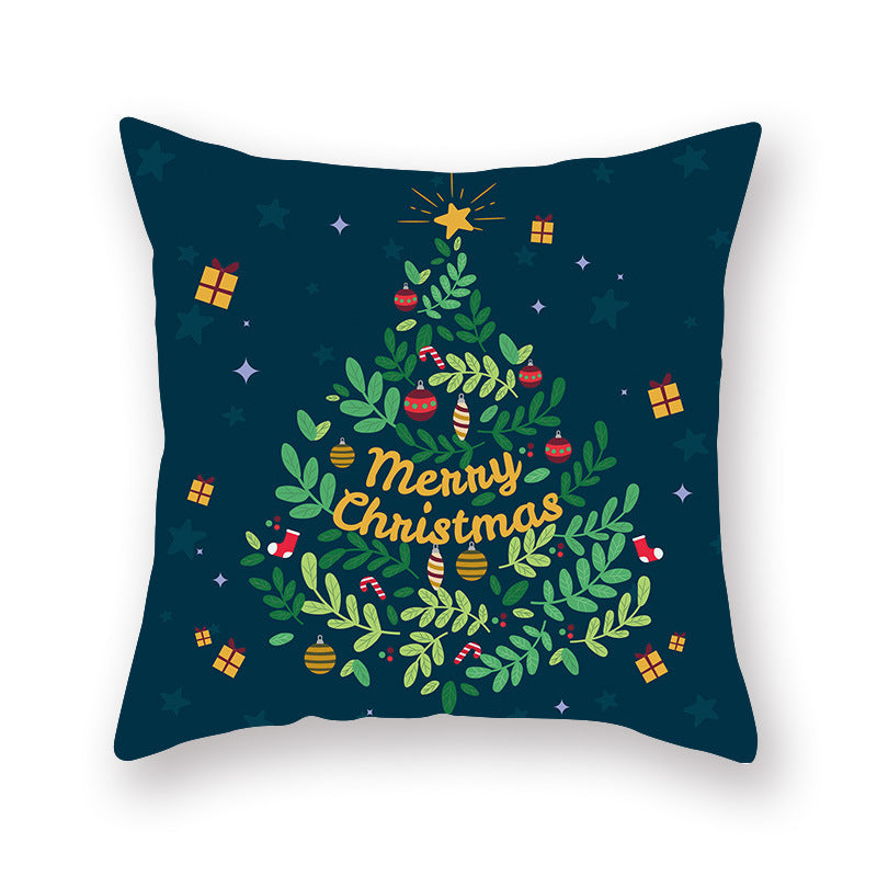 Christmas new peach skin cushion pillowcase