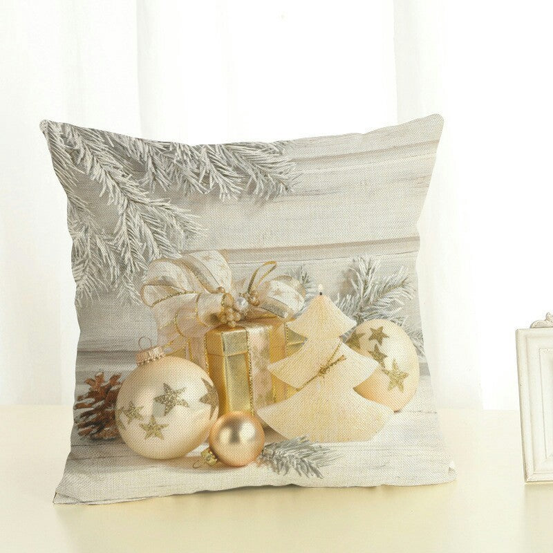 Christmas Polyester Fabric Sofa Cushion And Pillowcase