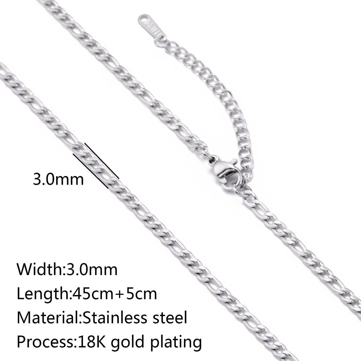 Stainless Steel Vacuum Vapor Plating 18K Gold Color Protection Lip Chain