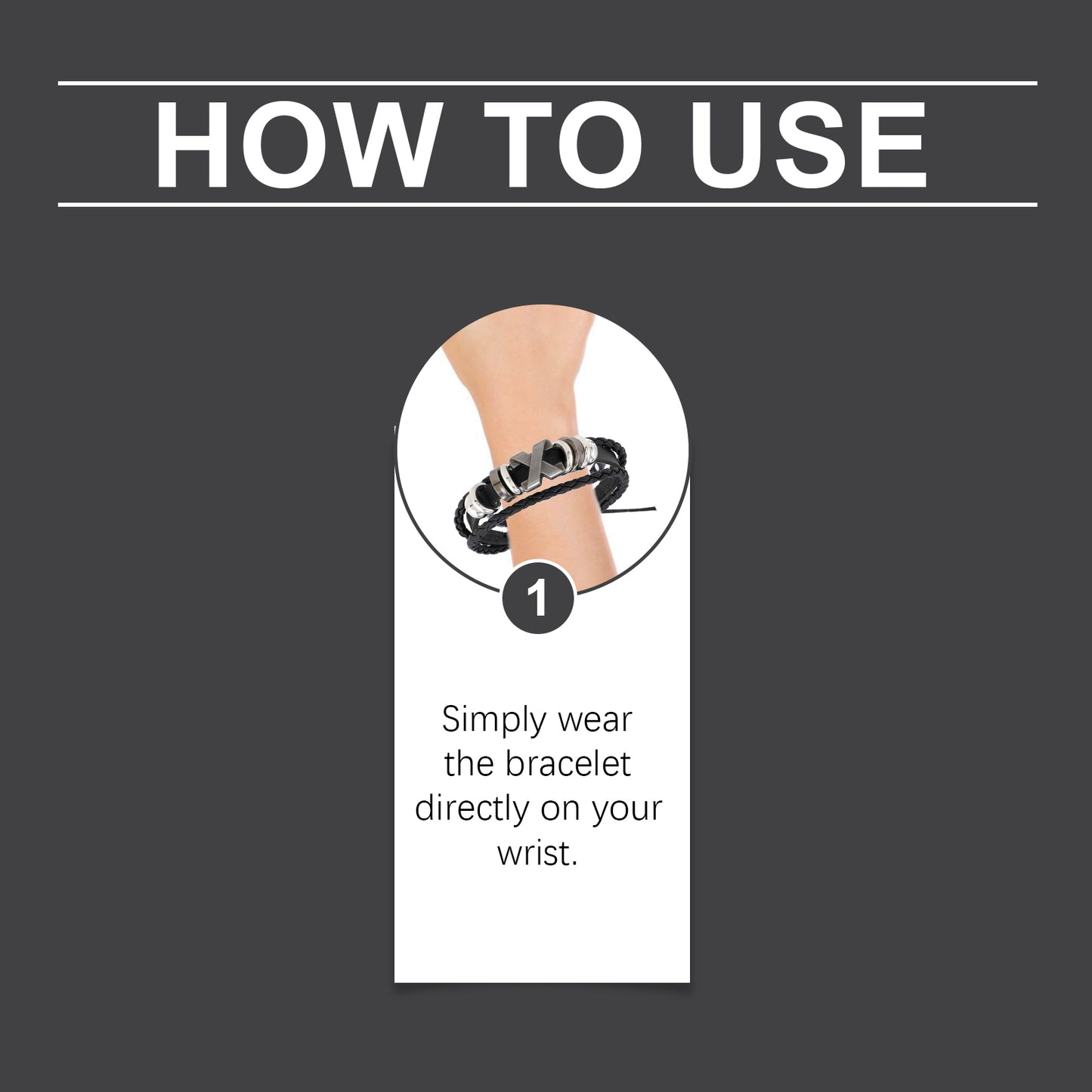 Men's Care Bracelet, Gentle Care For Men's Body Comfortable Lightweight Portable Fashion Care Bracelet