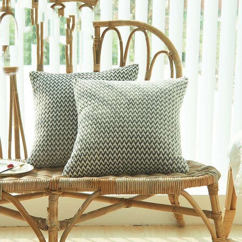 Herringbone Double-sided Plush Car Cushion Sofa Cushion