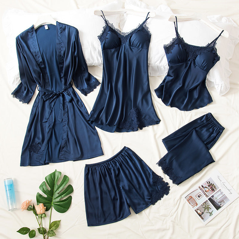 Imitation Silk Pajama Set - Women's Luxurious Sleepwear Collection