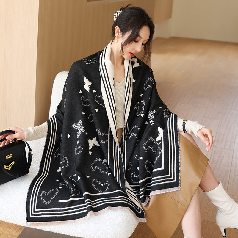 Women's Versatile Fashion Scarf - Thickened Warm Cashmere Winter Wrap