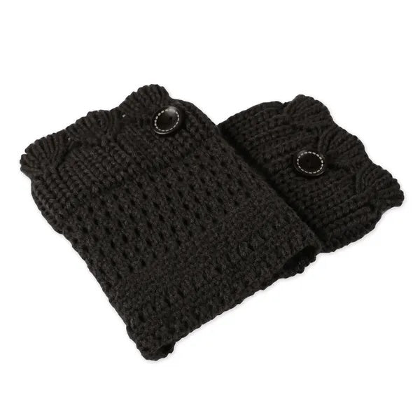 Women's Crochet Knit Leg Warmers - Winter Fashion Accessory