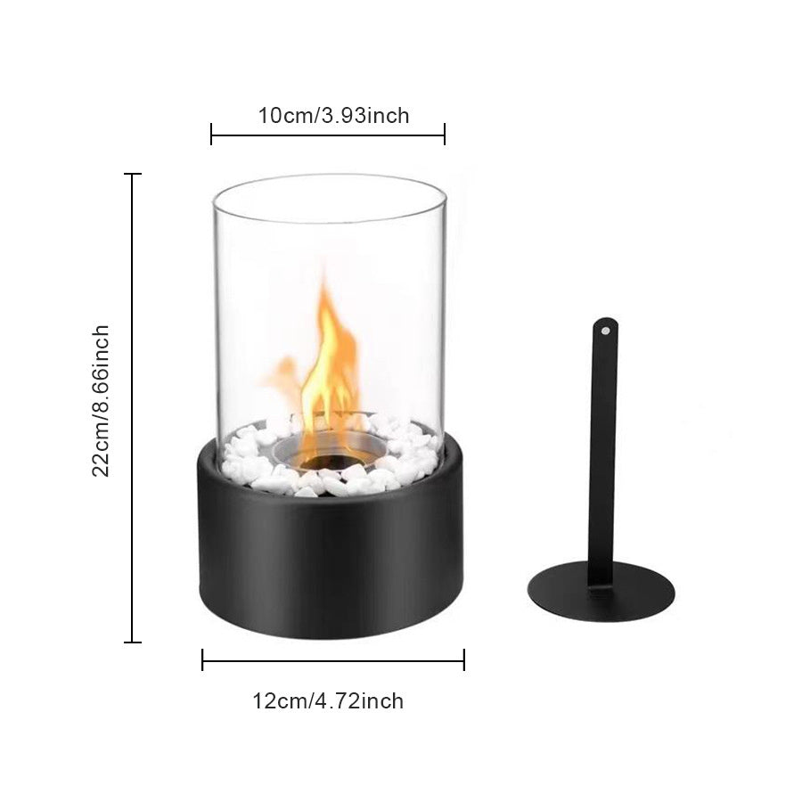 Tabletop Fire Pit Concrete Rubbing Alcohol Indoor Fire Bowl Mini Fireplace Outdoor Decor Portable Table Top Chiminea Meditation Isopropyl