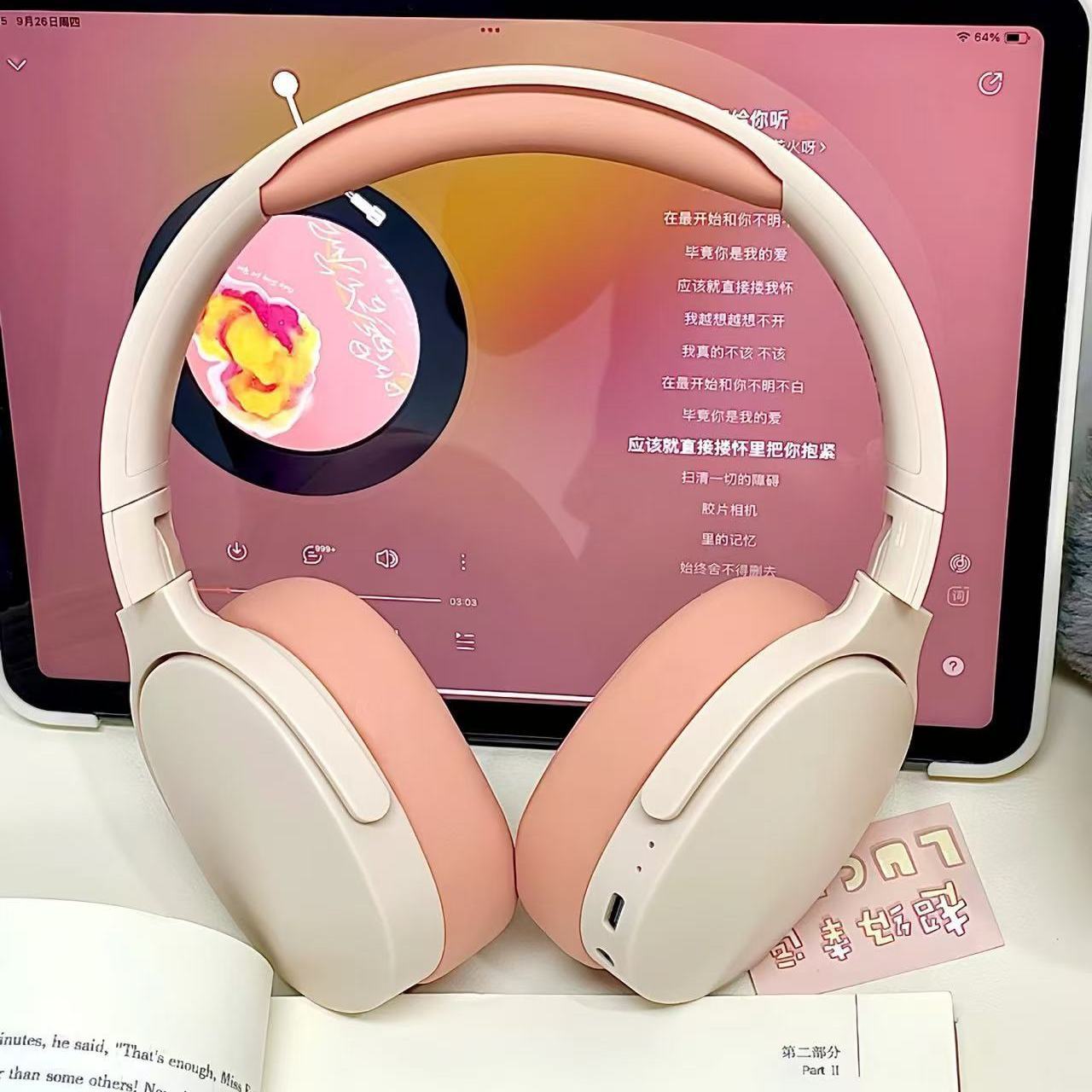 Bluetooth Gaming Headset - Wireless Noise Cancelling Over-Ear