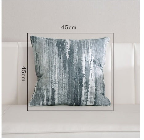Light Luxury Sofa Cushion Living Room Nordic Velvet Printing Pillow Simple Modern Model Room Pillow Pillowcase