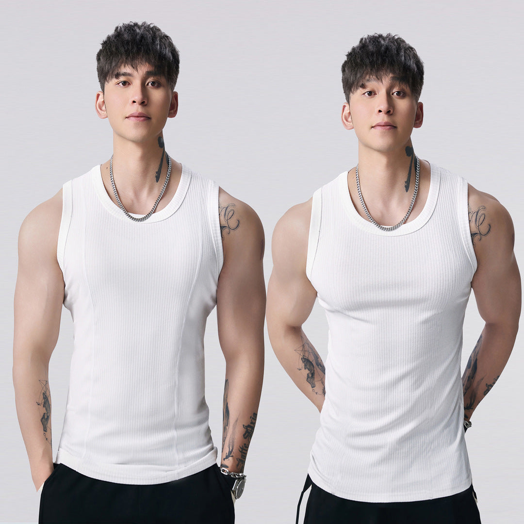 Men's Heavy 310g Sleeveless Fitness Vest - Training Tank Top