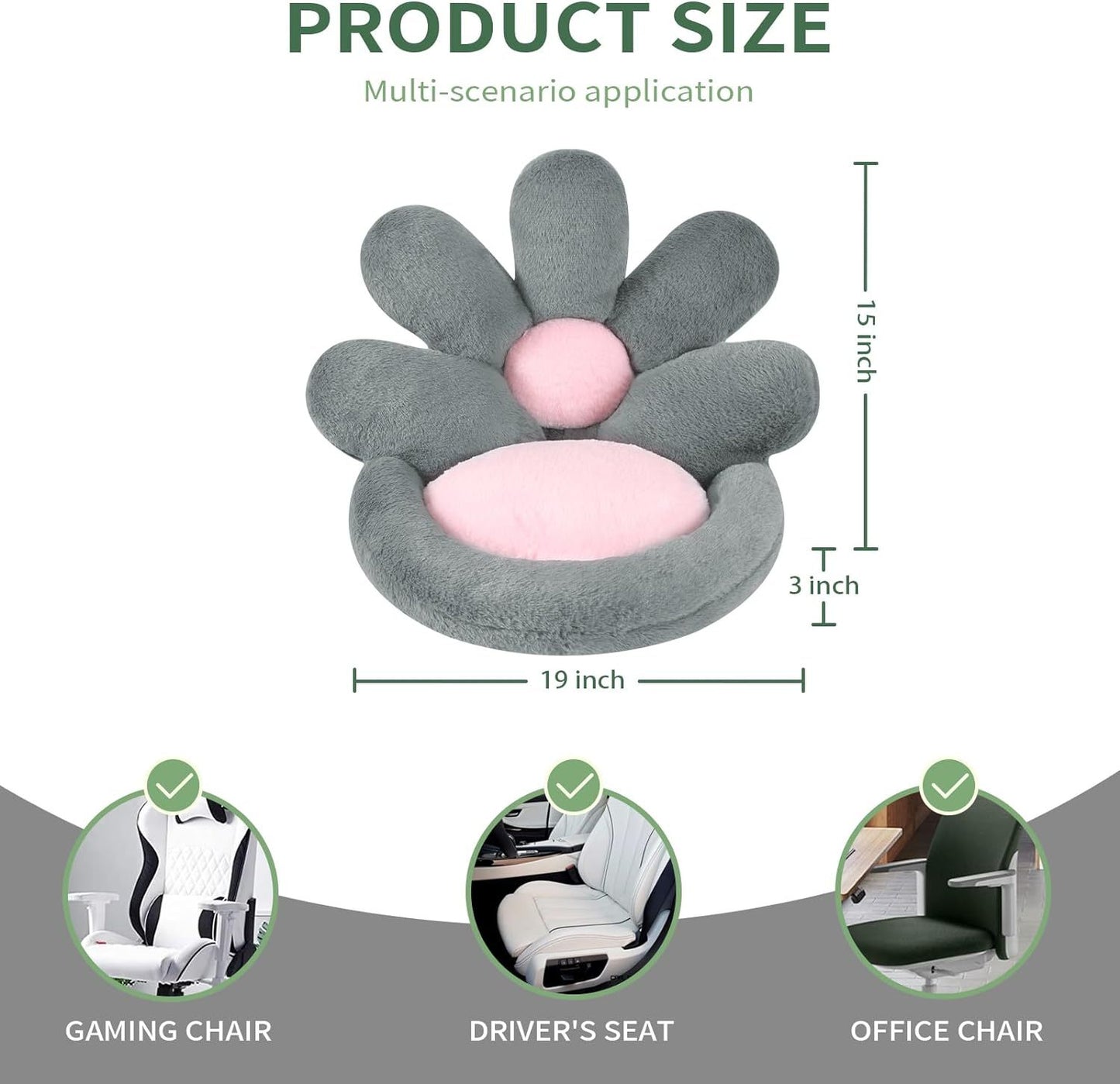 Round Nesting Cat Scratching Board - Flower Shape Seat Cushion Comfy Gaming Chair Pet Mat 19 Inch