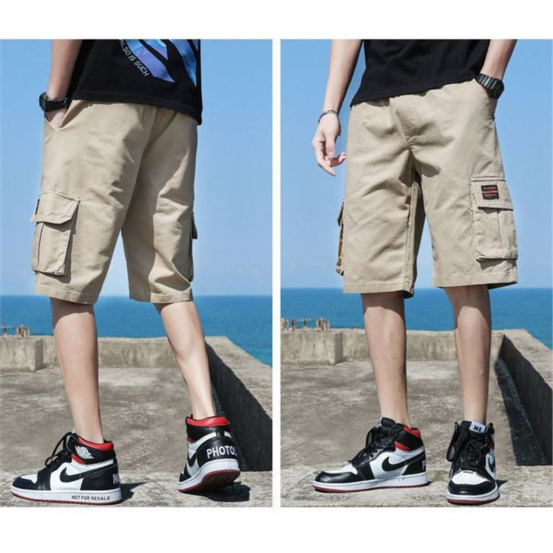 Men's Pure Cotton Cargo Shorts - Tooling Style Work Shorts