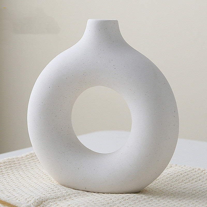 Premium Ceramic Letter Vase - Modern Home Decoration Centerpiece