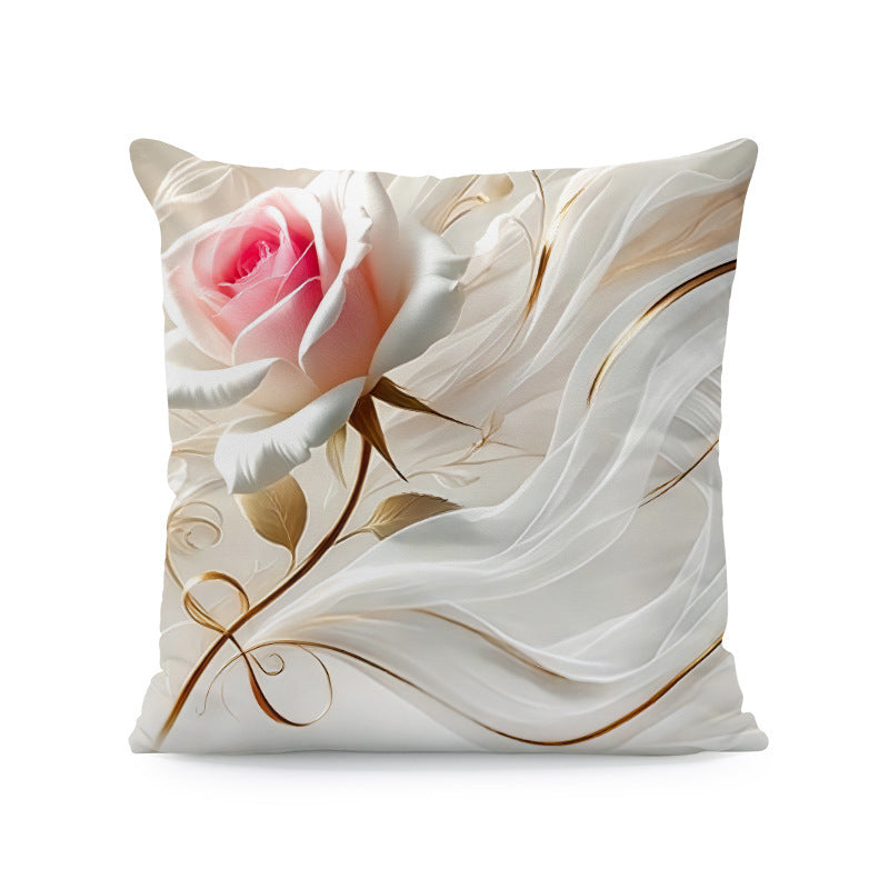 Ink-painting Plum Blossom Yellow Flower Sofa Cushion Cover Without Pillow Core