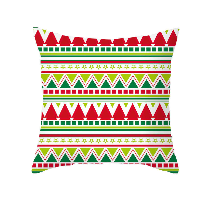 Cartoon Letter Printed French Velvet Cushion Cover