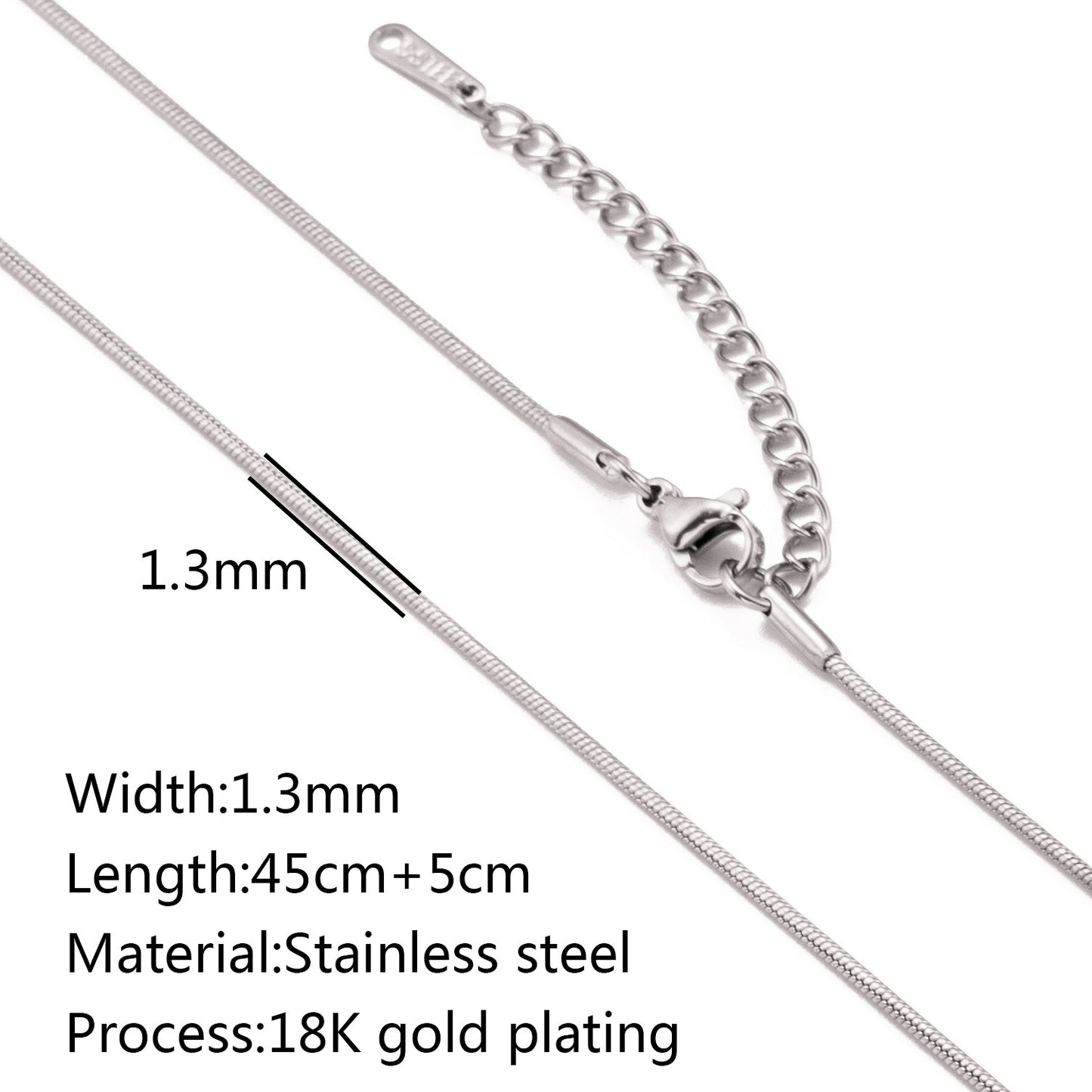 Stainless Steel Vacuum Vapor Plating 18K Gold Color Protection Lip Chain