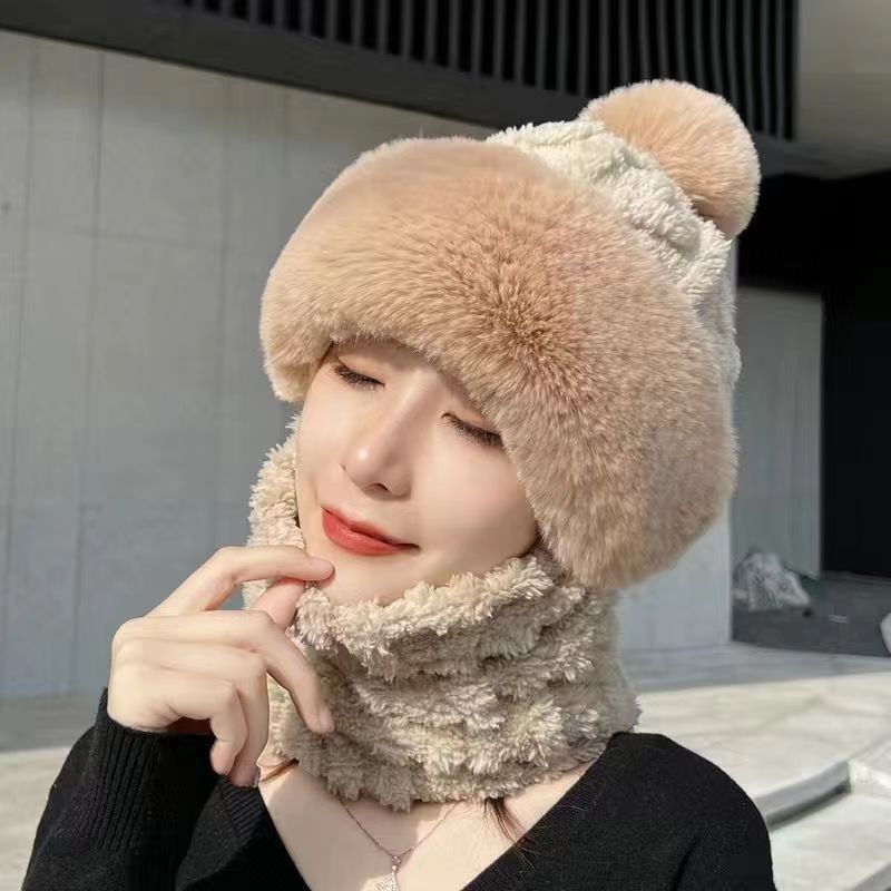 Women's Outdoor Hat - Ear & Wind Protection Single-Layer Fleece-Lined Winter Cap