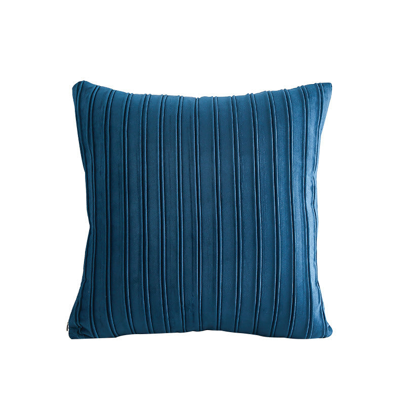 Netherlands Velvet Striped Pleated Cushion Cushion